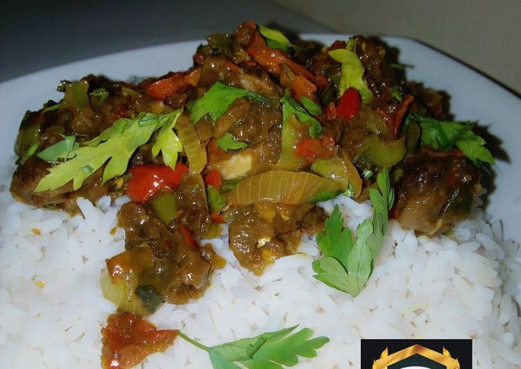 Beef stir fried sauce