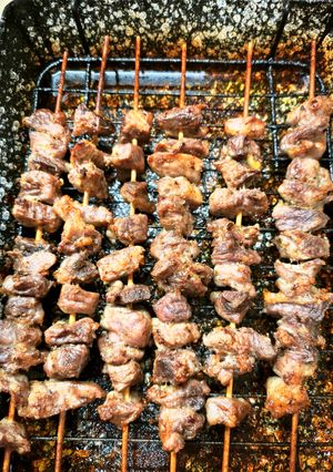 Sertés souvlaki recept fotója