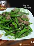 Kacang kapri oseng daging