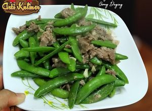 Foto resep Kacang kapri oseng daging