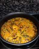 Arroz seco con bacalao y 10 verduras