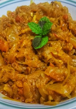 A picture of Bottle gourd scrambles / Dudhi Bhujiya/ Lauki ki bhurji.