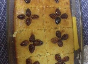 صورة لوصفة بسبوسة او هريسة اللوز (بتونس)