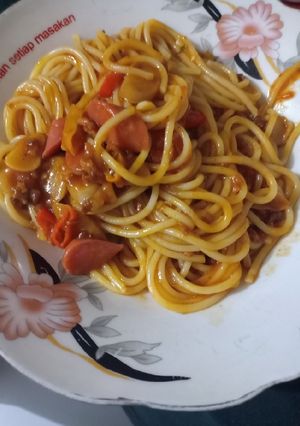 Foto resep Spaghetti bolognese Pedas
