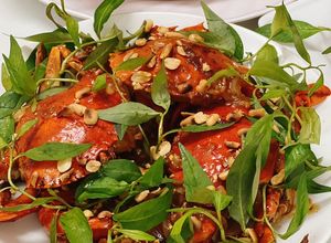 Hình của món Cua biển rang me.