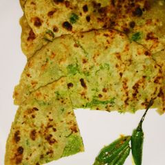 A picture of Stuffed sweet potato paratha.