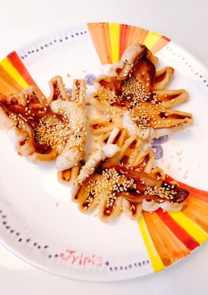 芝麻烤透抽 的食譜成品照片