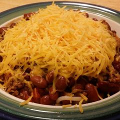 Indianer sunset cheesy chili noodles A picture of Indianer sunset cheesy chili noodles.