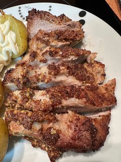 Una foto de Secreto de cerdo a la mostaza antigua