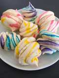Fun-Colored Swirl Meringues