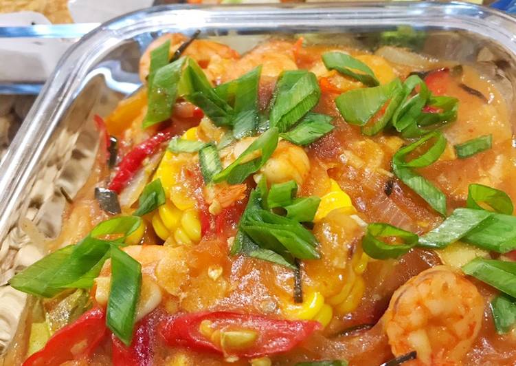 Resep Udang saus asam pedas simpel, Lezat Sekali