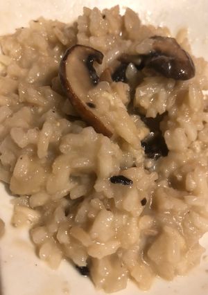 Une photo de Riz aux champignons façon risotto