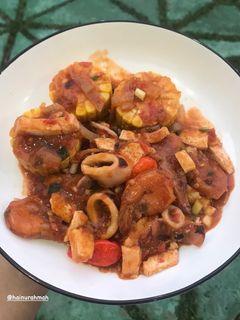 Foto resep 22. Cumi Udang Saos Padang