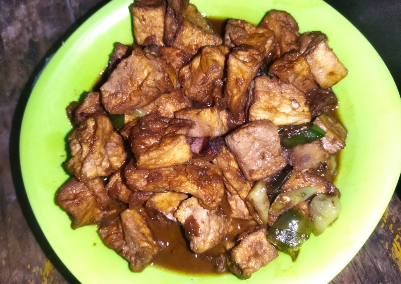 Tahu kecap sumper simpel