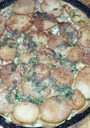 صورة لوصفة ڨراتان بطاطا في المقلاة