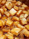 Tiras de Pota Salteadas com Legumes