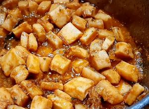 Foto de Tiras de Pota Salteadas com Legumes