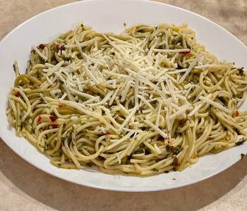 New Recipe Scarlets Aglio e Olio Spaghetti Vegan  From the movie Chef Very Delicious