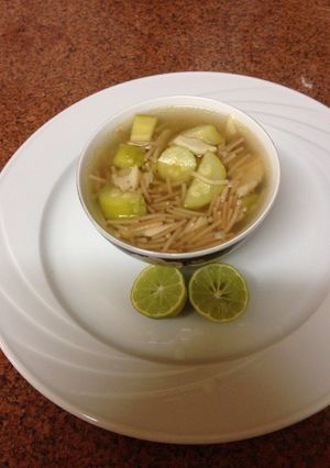 صورة لوصفة شوربة خضار بالشعيرية