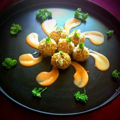 A picture of Oats Crusted Cheesy Baked Chicken Nuggets.