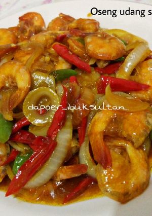 Foto resep Oseng udang saus tiram