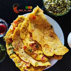 A picture of Besan chilla.