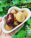 Chè củ năng củ sen nhãn nhục táo đỏ đường phèn