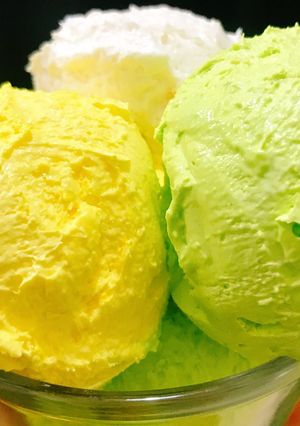 A picture of Homemade silky smooth coconut icecream.