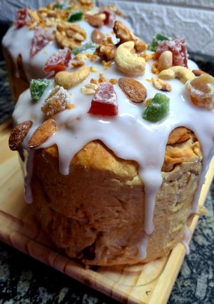 Una foto de Pan dulce con frutos secos