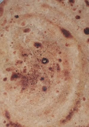 A picture of Masala lacha parantha.