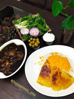 عکسی از دستور قورمه سبزی