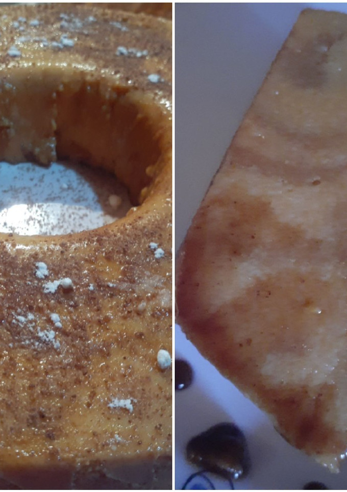 Una foto de Budín de vainillas con flan🥯