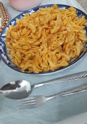 صورة لوصفة معكرونة بالطماطم لذيذة 😋❤