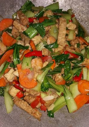 Foto resep Oseng sawi hijau udang