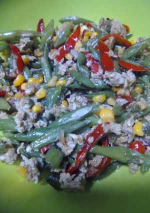 Foto resep Buncis Simple Telur Jagung