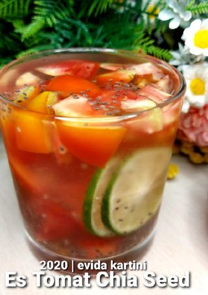 Foto resep Es Tomat Chia Seed