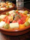 Ensalada de higos y albaricoques con sal rosa