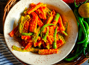 A picture of Chilli Carrot Pickle.