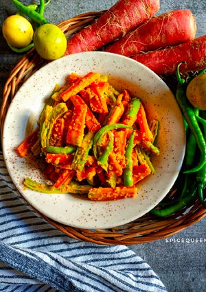A picture of Chilli Carrot Pickle.