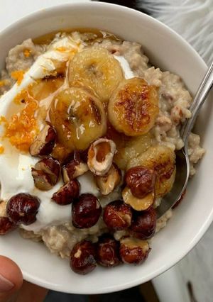 Foto de Papas de Aveia com Laranja, Banana e Avelã
