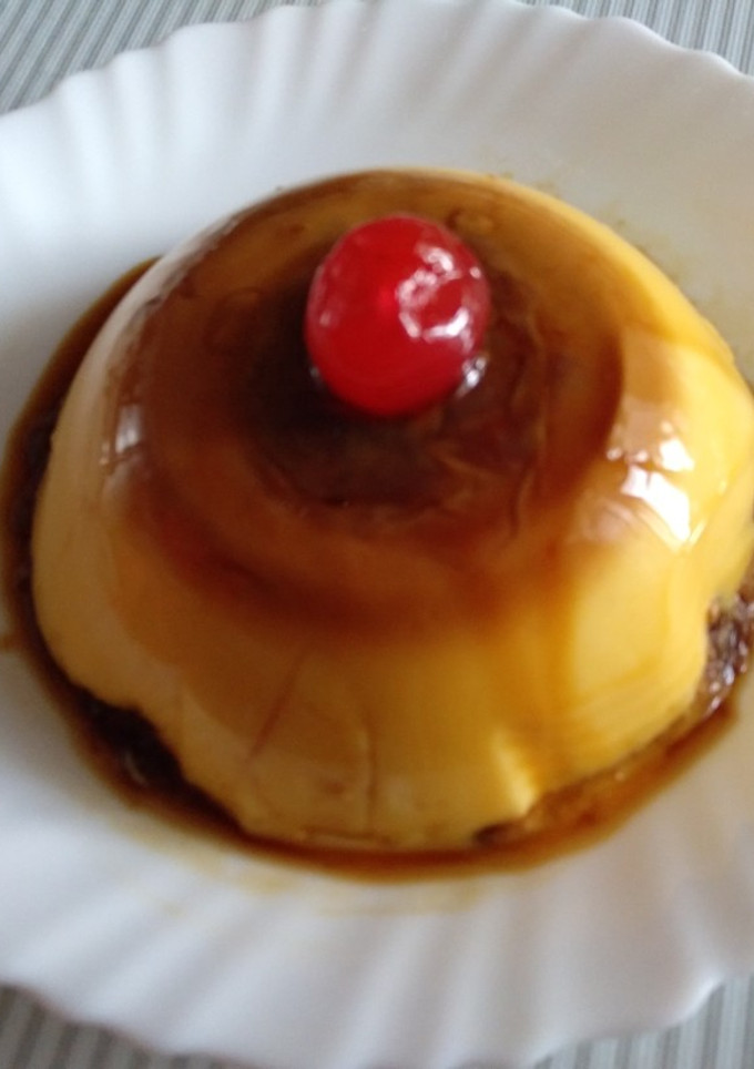 Una foto de Flan de miel al brandy