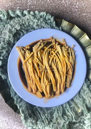 Gambar Enoki Butter Kicap 1 Minit!