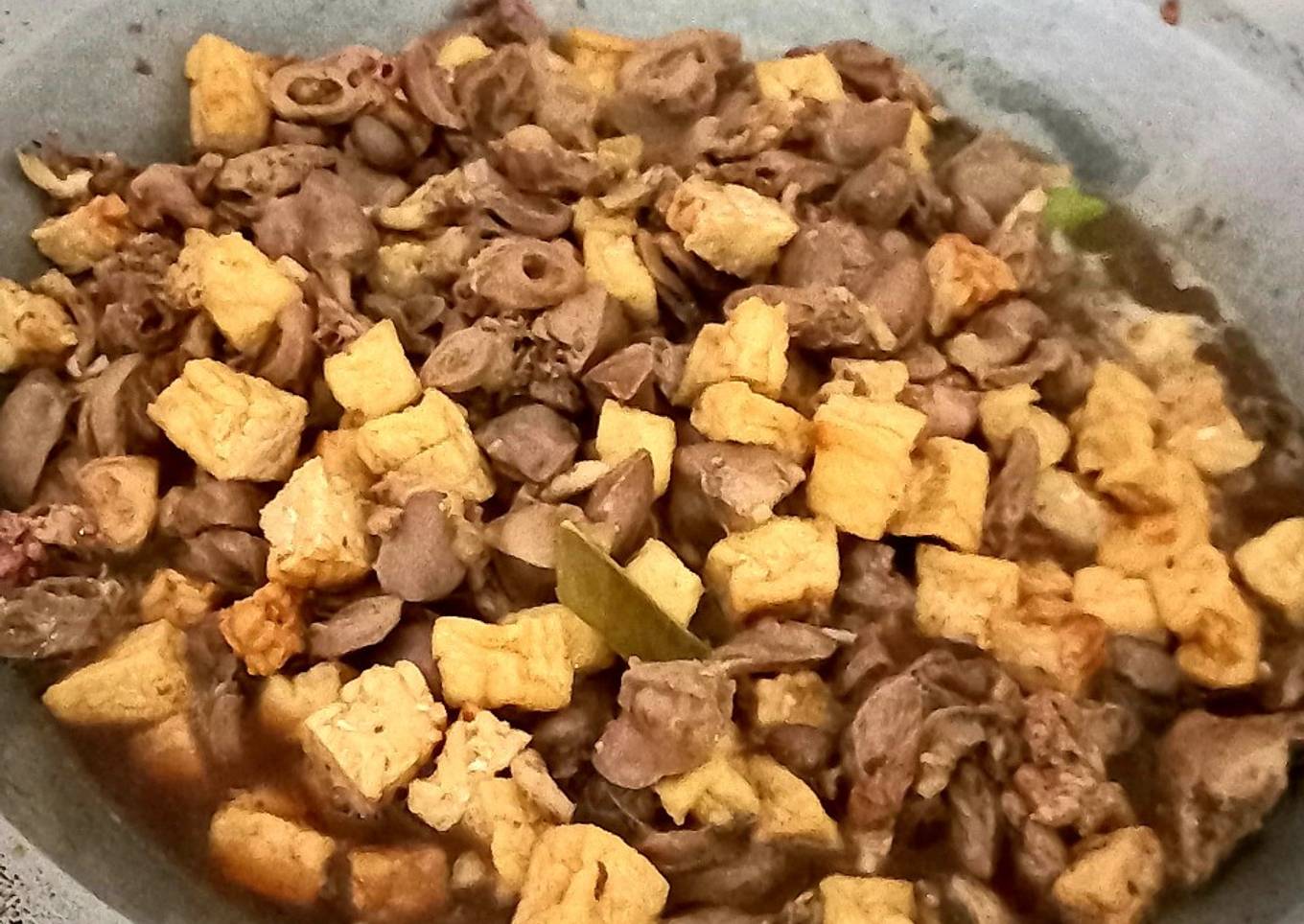 Tumis Jantung ayam tahu dan tempe bumbu kecap