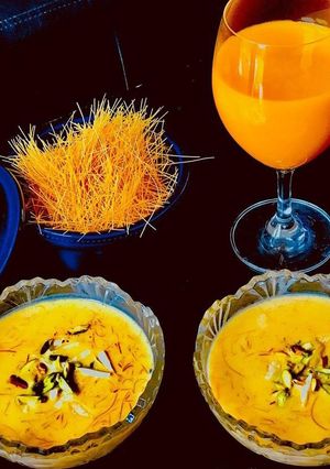 A picture of Mango Vermicell kheer/ Mango Payasam.