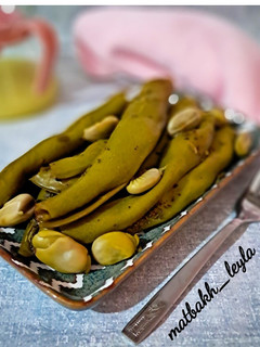 عکسی از دستور باقالی پخته با غلاف