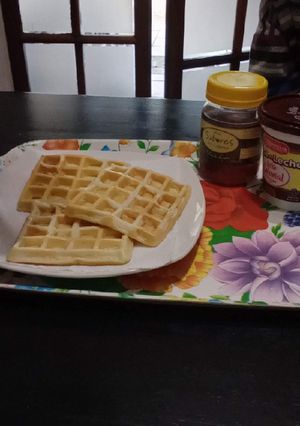 Una foto de Waffles sin manteca