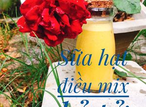 Hình của món Sữa hạt điều mix kỉ tử và chia.