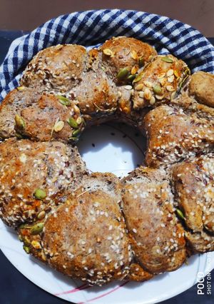 A picture of Ragi Savoury Monkey bread.