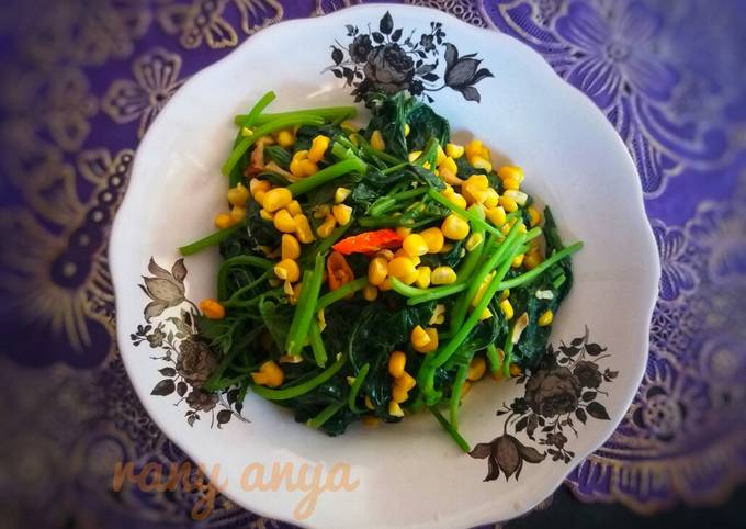 Ternyata begini lho! Resep membuat Tumis daun ubi jalar #VegetarianFood dijamin lezat