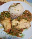 Pollo arvejado y arroz con cariño y un toque de Cathy